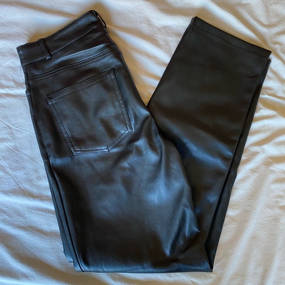 Dynamite Gisele Faux Leather Straight Leg Pants - Picture 5 of 7